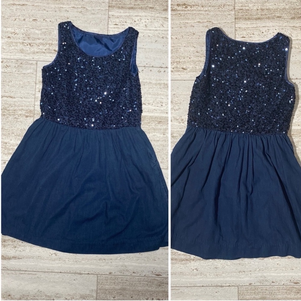 GAP sequins chambray dress. Size‎ 10